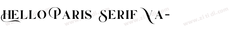 Hello Paris Serif Va字体转换